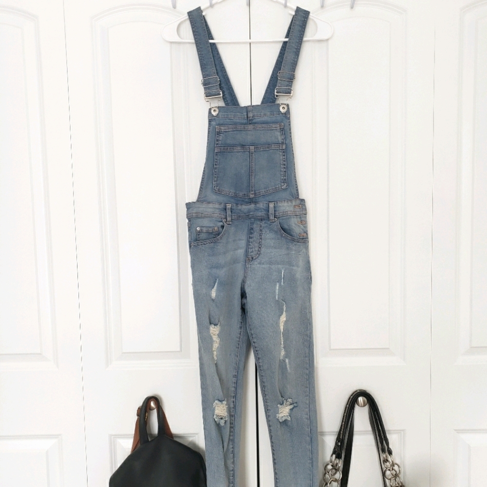 Light Wash Overalls